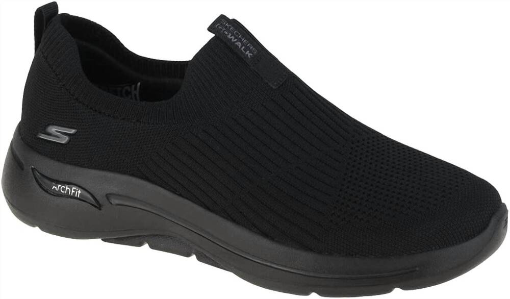 NEW SKECHERS men's go walk arch fit sneakers in black